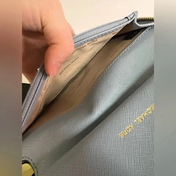 Michael Kors Pale Blue Wristlet Wallet - Picture 6 of 8